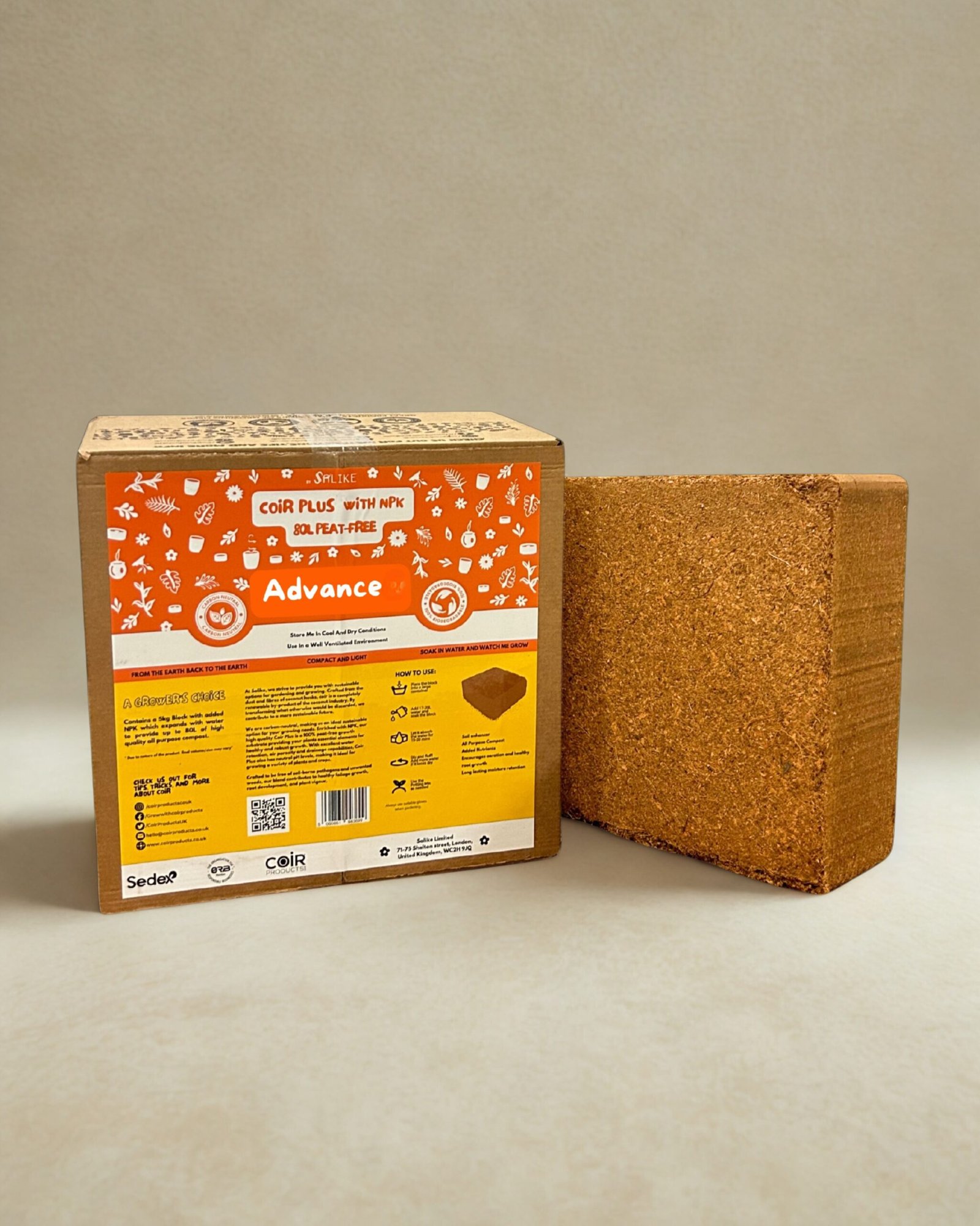 CoirProducts CoirPlus Advance | All-Purpose Compost with added nutrients | NPK Fertiliser