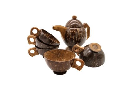 CoirProducts Teapot and Teacups Garden Set